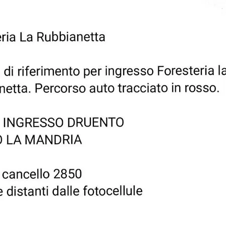 Otel Foresteria La Rubbianetta